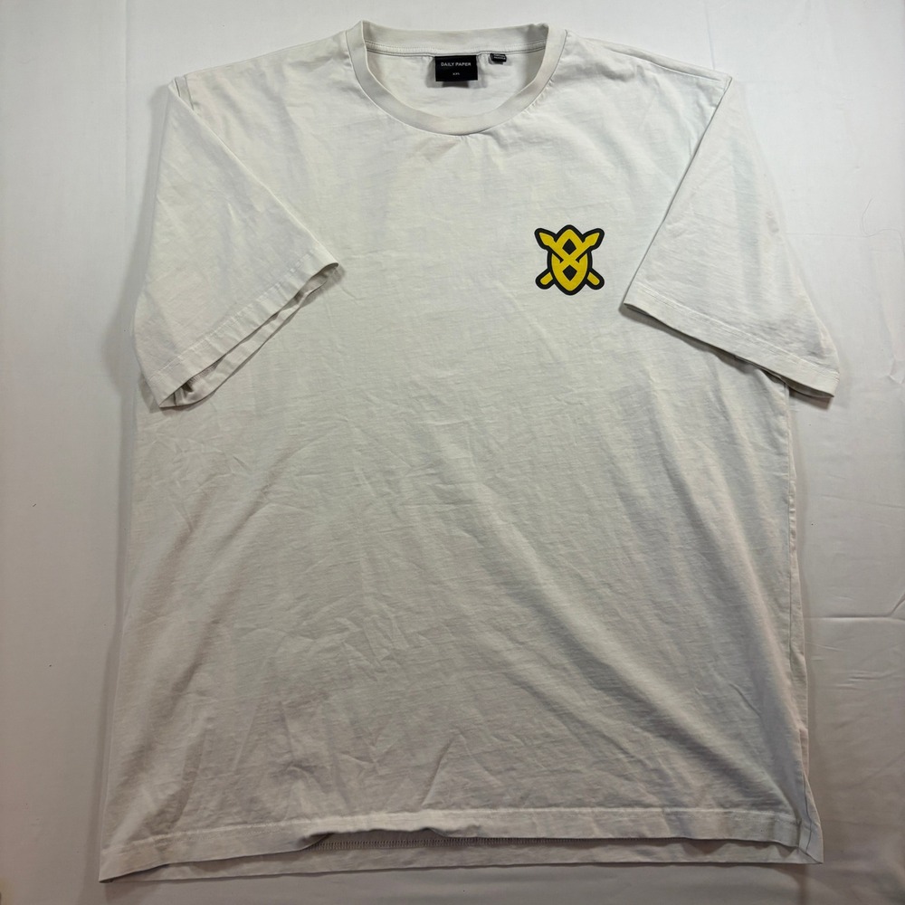 Daily Paper Unity Graphic T Shirt White Logo Print Mens XXL Made in Portugal